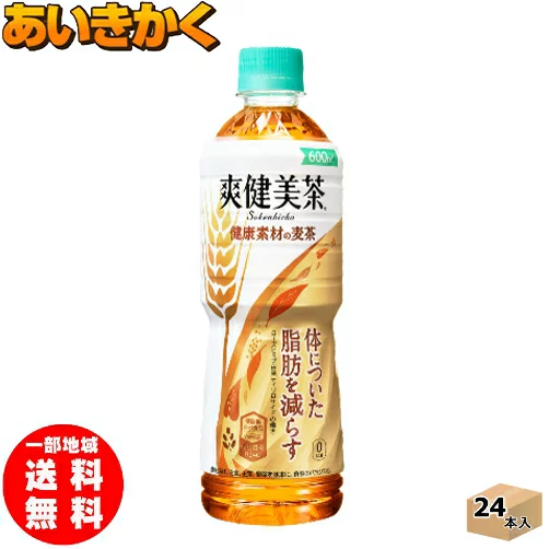 コカコーラ　 爽健美茶　健康素材の麦茶 600mlPET×24本 【機能性表示食品】※代金引換不可　メーカー直送の為